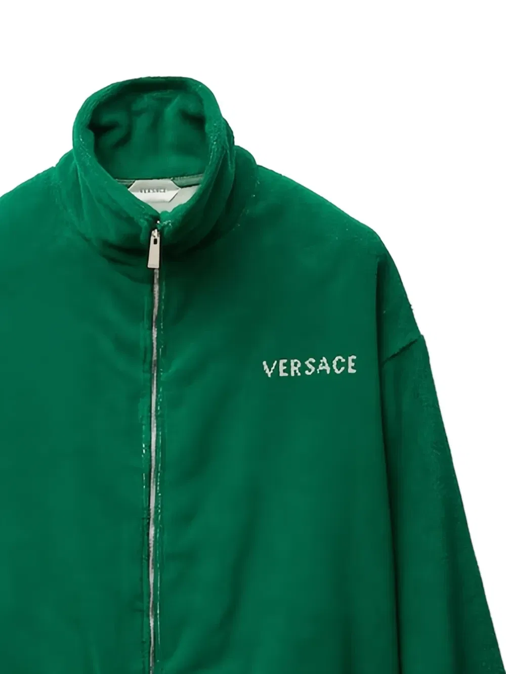 Жаккардовая толстовка на молнии Versace, зеленый — фото 2