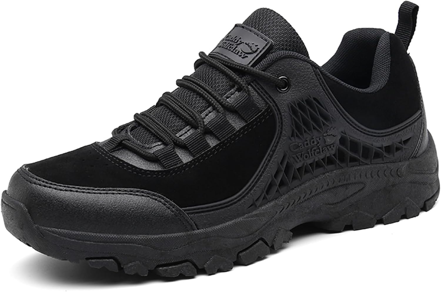 

Мужские повседневные замшевые кожаные ботинки на шнуровке для походов с мягкой противоскользящей резиновой подошвой для прогулок, вождения, альпинизма и горных походов Qklmwes, черный