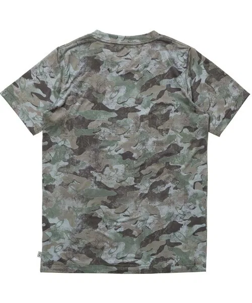 Детская футболка Oakley QD SS Graphic Tee с камуфляжным принтом серо-белая — фото 2