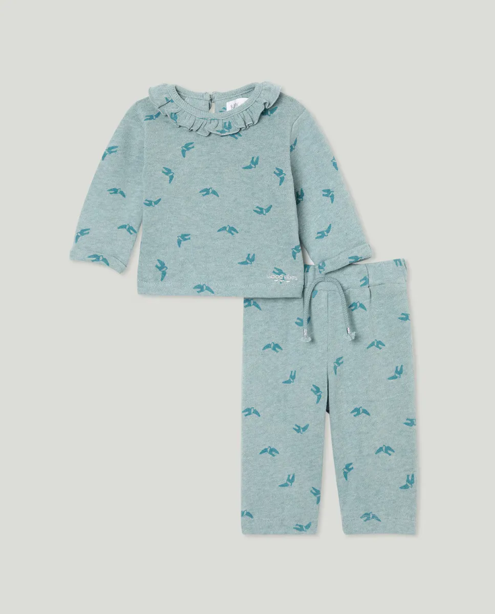 

Вязаный комплект из двух предметов для девочки Baby El Corte Inglés, цвет Jabón