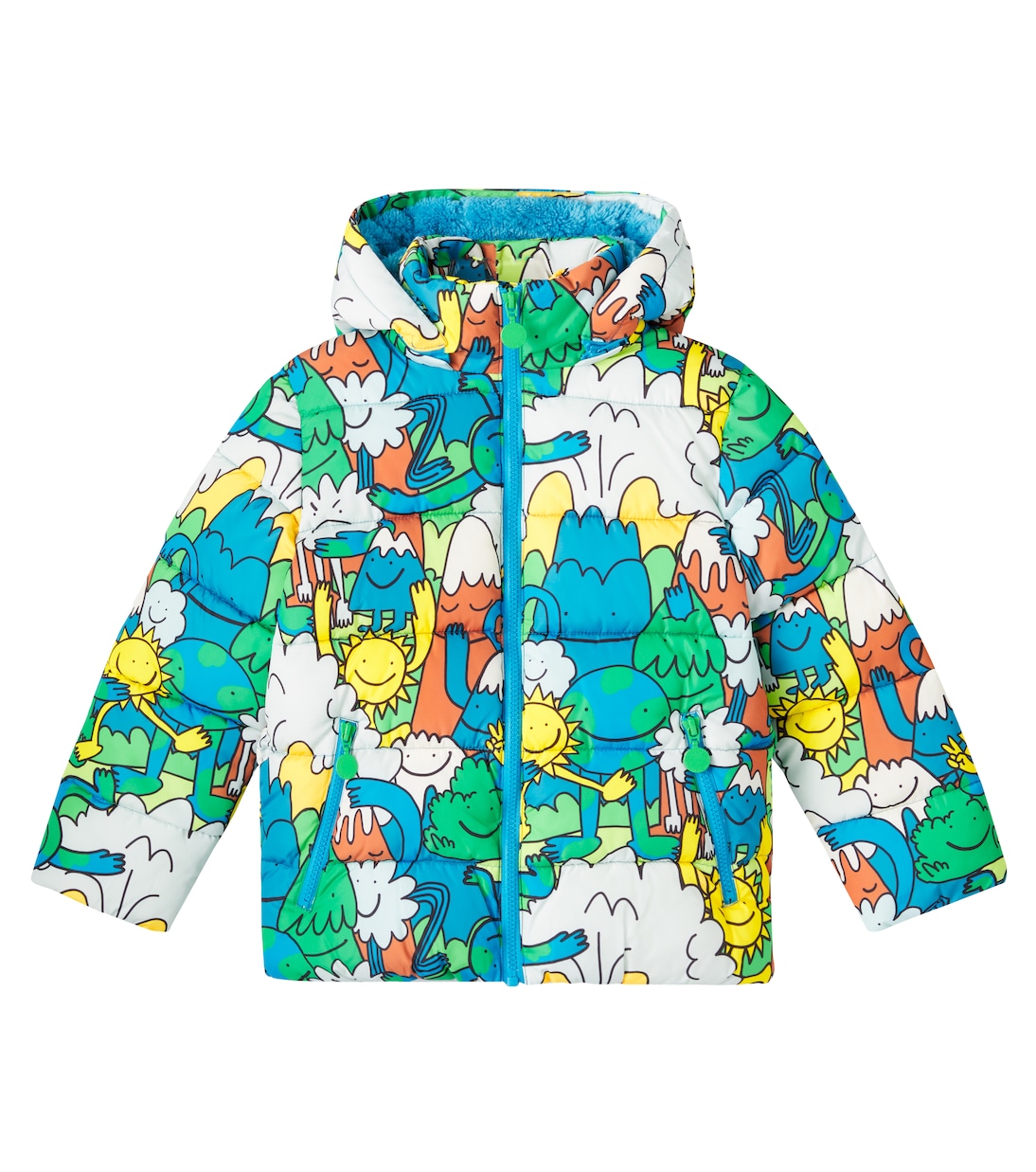 

Принтованная пуховая куртка Stella McCartney Kids, Multicolor/Multicolor