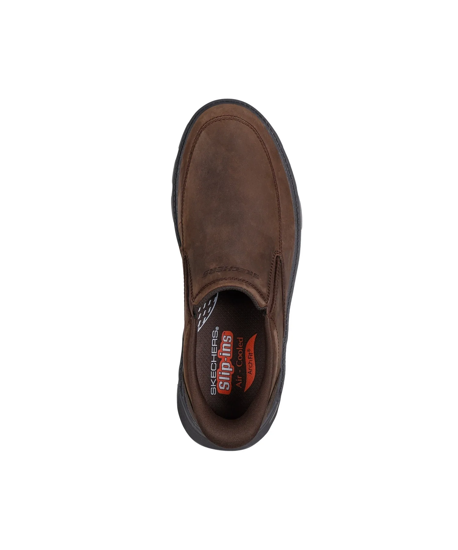 Мужские ботинки без шнуровки с Arch Fit SKECHERS Hands Free Slip-ins Relaxed Fit Galuza - Umar темно-коричневые — фото 2