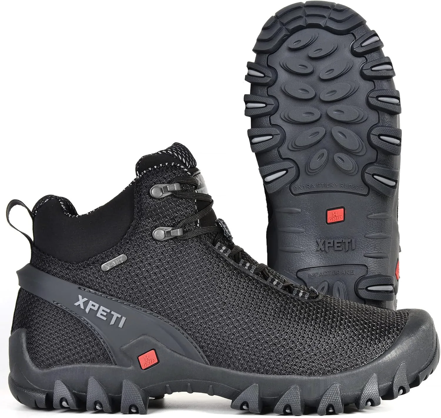 Мужские походные ботинки XPETI TERRA Mid, черный — фото 3