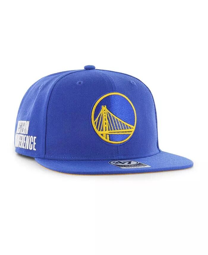 

Мужская бейсболка-кепка Royal Golden State Warriors Sure Shot Captain '47 Brand