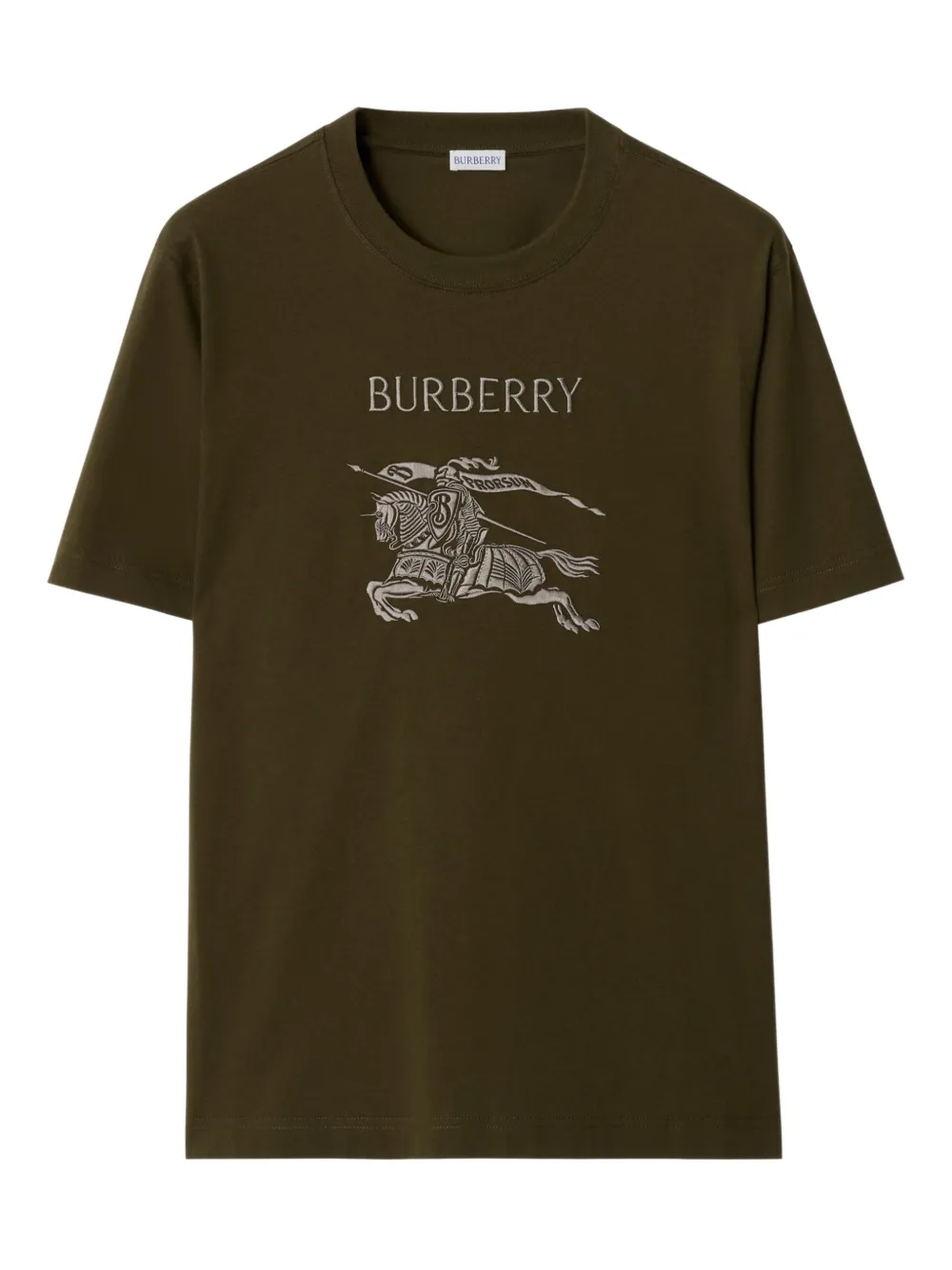 

Футболка с вышитым логотипом BURBERRY, зеленый