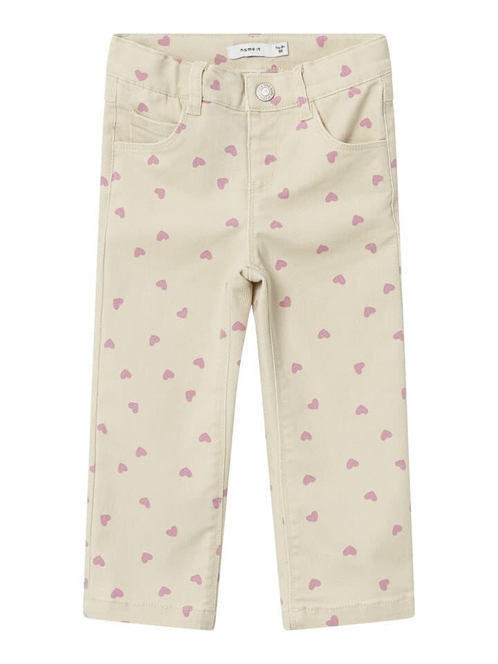 

Джинсы name it Rose Straight fit, цвет beige/rosa