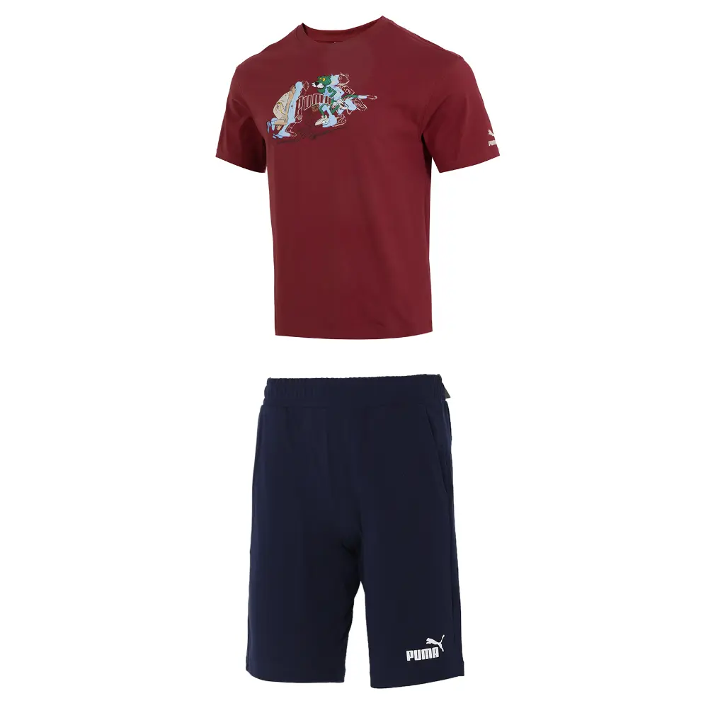 

Повседневная спортивная одежда для мужчин Красный + Синий Puma, красный