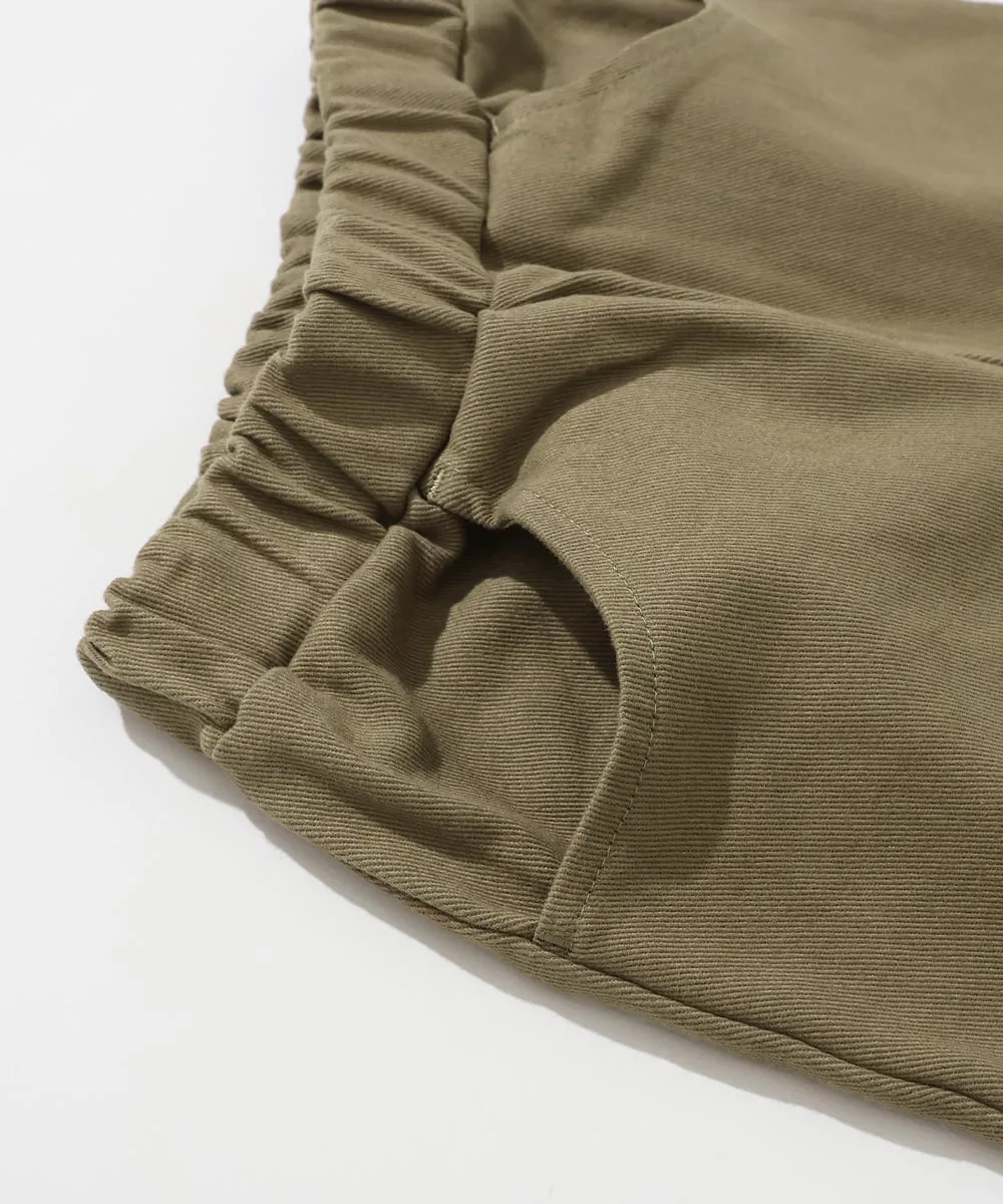 (К) Хлопковые брюки зауженного кроя с начесом KRIFF MAYER, KHAKI — фото 3