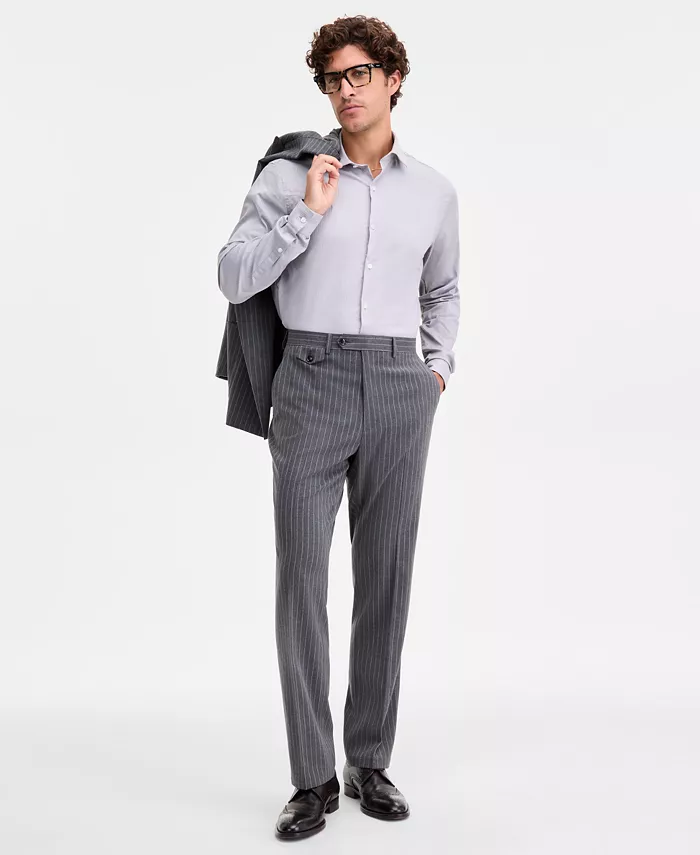 

Мужские классические брюки от костюма в полоску Tayion Collection, серый