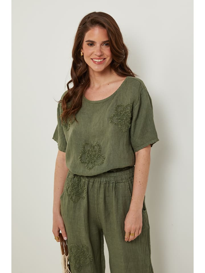 

Rodier Lin Льняная футболка цвета хаки