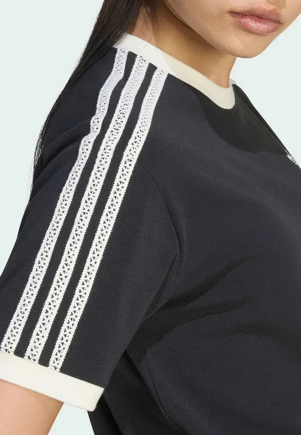 Футболка Adidas Originals Summer Glow Advanced Three Stripes Print, черный — фото 4