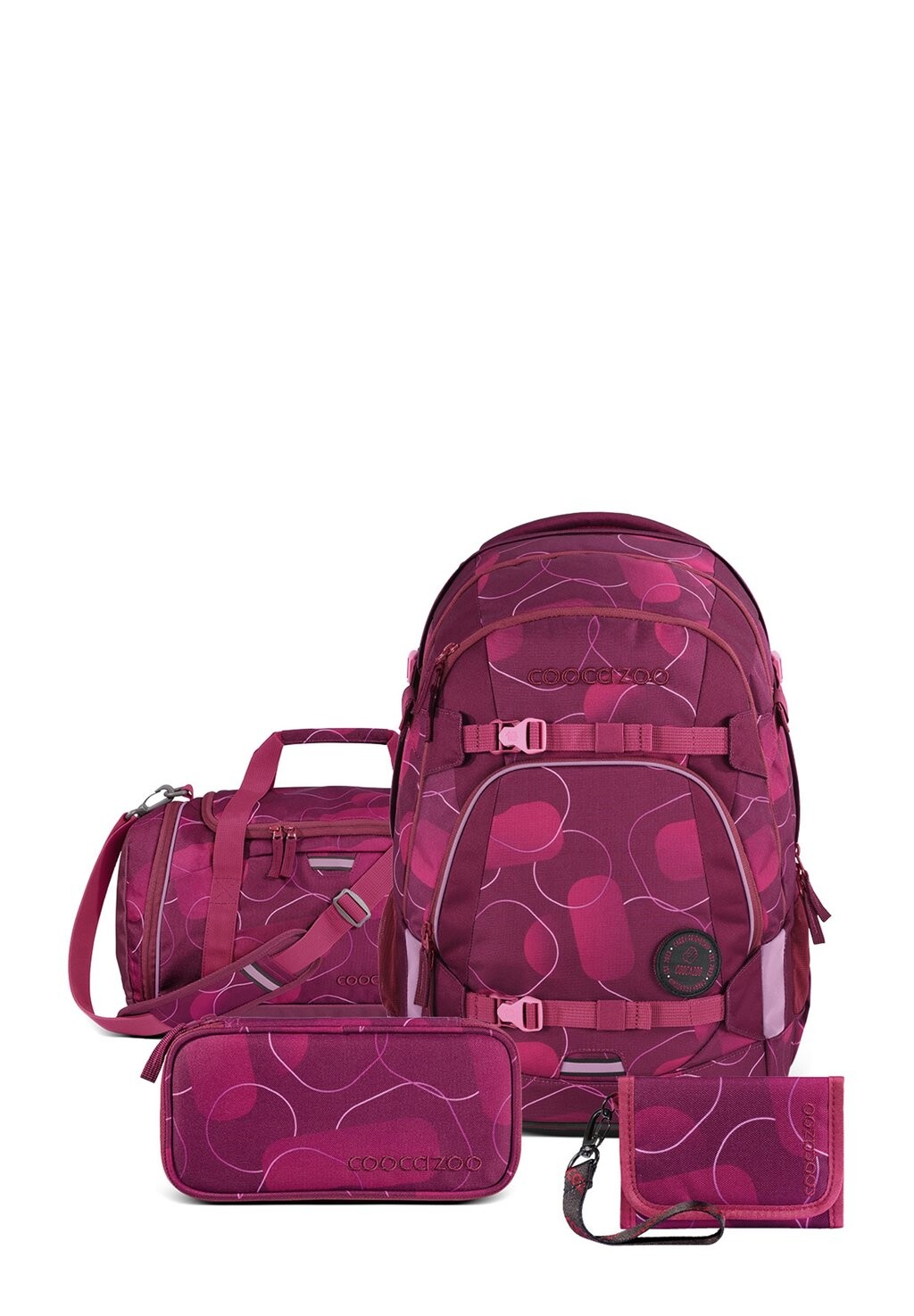 

Комплект школьных сумок BERRY BUBBLES coocazoo, цвет beere