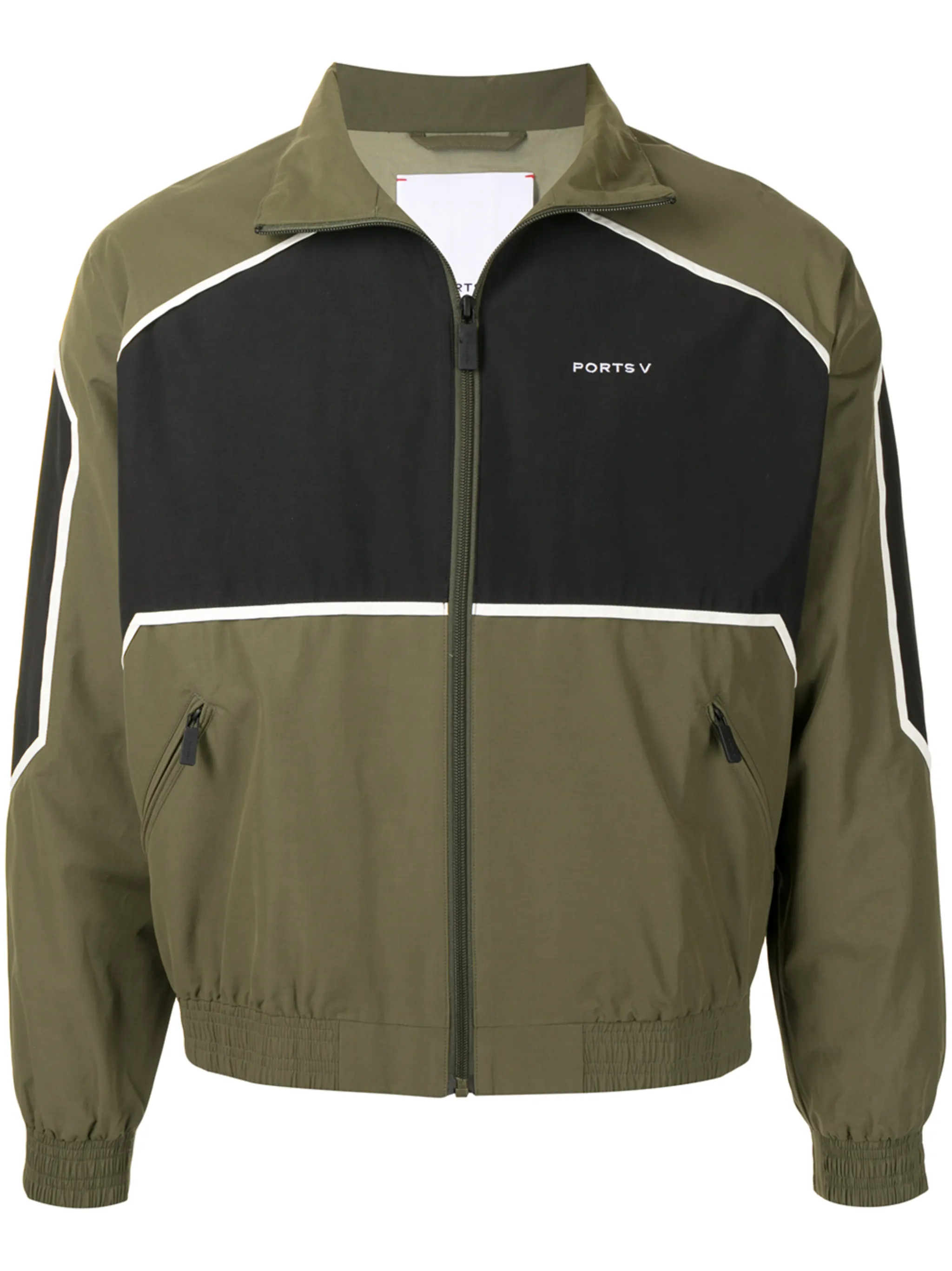 

Куртка на молнии со вставками и логотипом Ports V, зеленый
