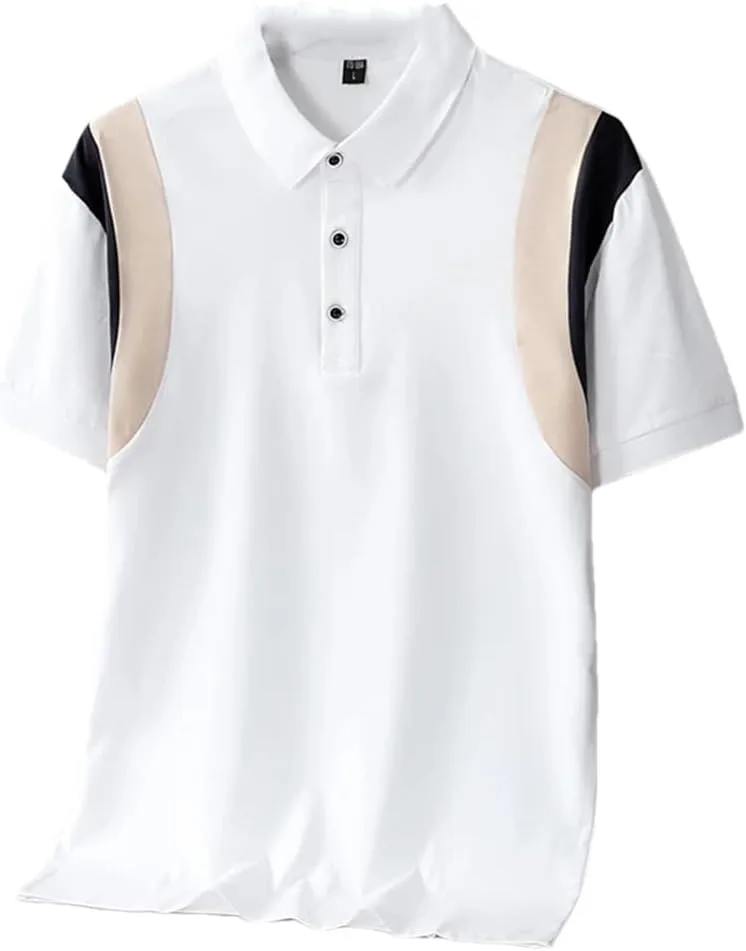 

Мужская поло для гольфа с короткими рукавами и патчворк