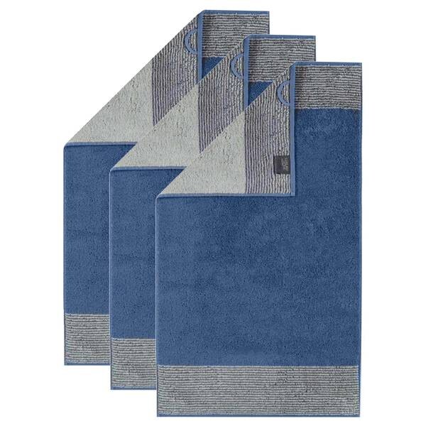 

Гостевое полотенце Cawö Luxury Home Two-Tone 3er Pack, 50x10x30 см, синий