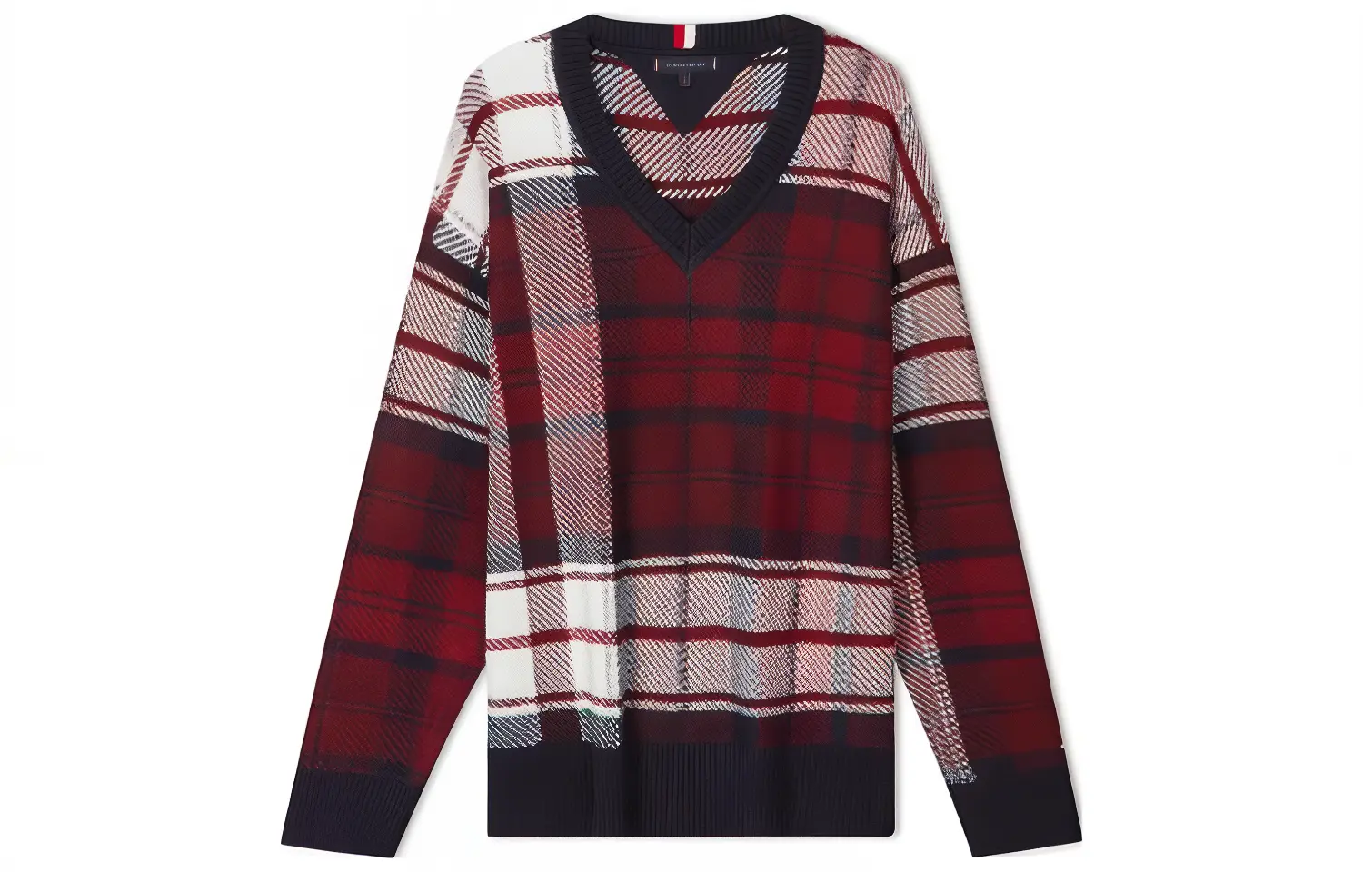 Tommy Hilfiger Джемпер Men's Navy Blue с красными и белыми полосками — фото 3