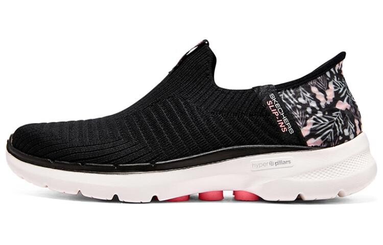 

Кроссовки Go Walk 6 Lifestyle женские с низким верхом черного/розового цвета Skechers, Черный, Кроссовки Go Walk 6 Lifestyle женские с низким верхом черного/розового цвета Skechers