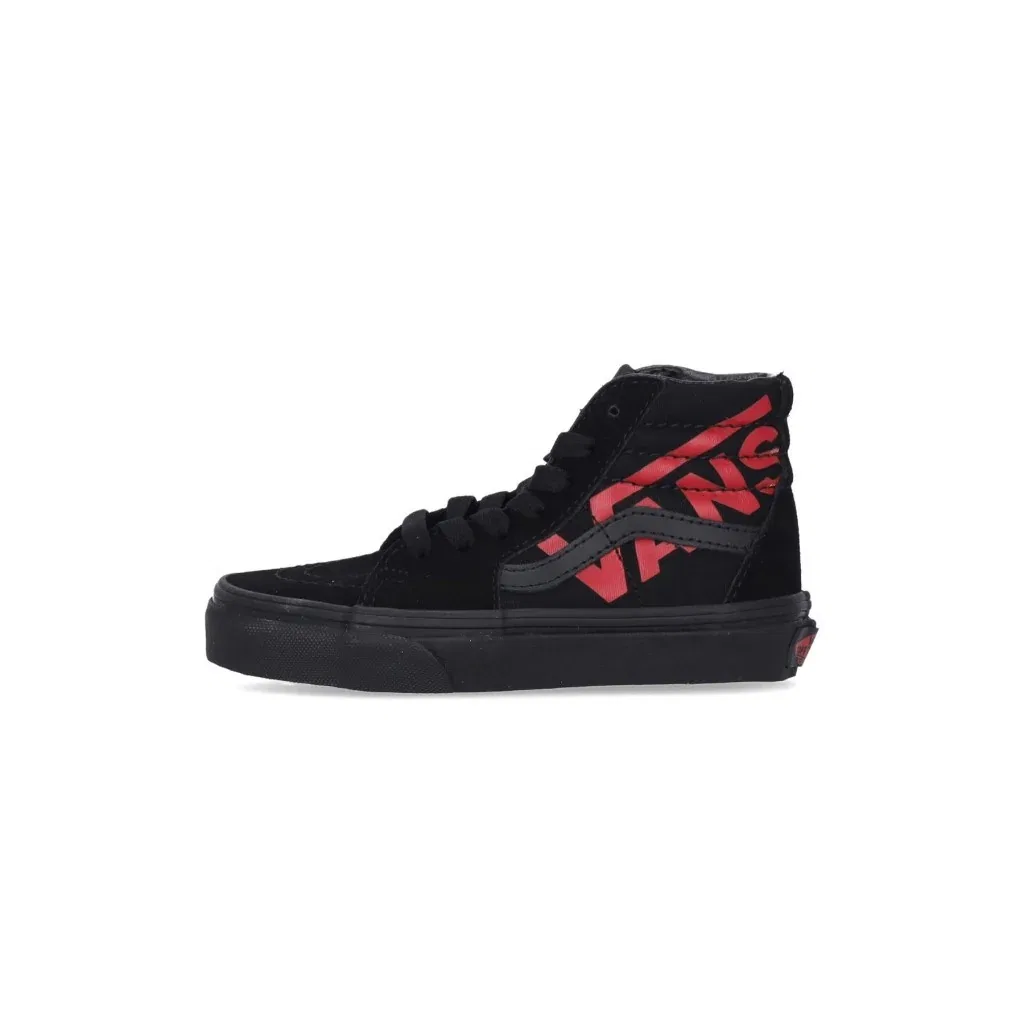 Детские кроссовки Vans SK8-Hi VN000D5FY091, черные с красными вставками, высокие, для скейтбординга — фото 3