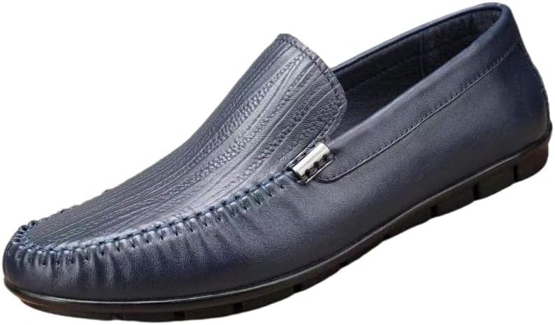 

Мужские слипоны Классические легкие кроссовки из натуральной коровьей кожи Повседневная обувь Mengchengying, синий