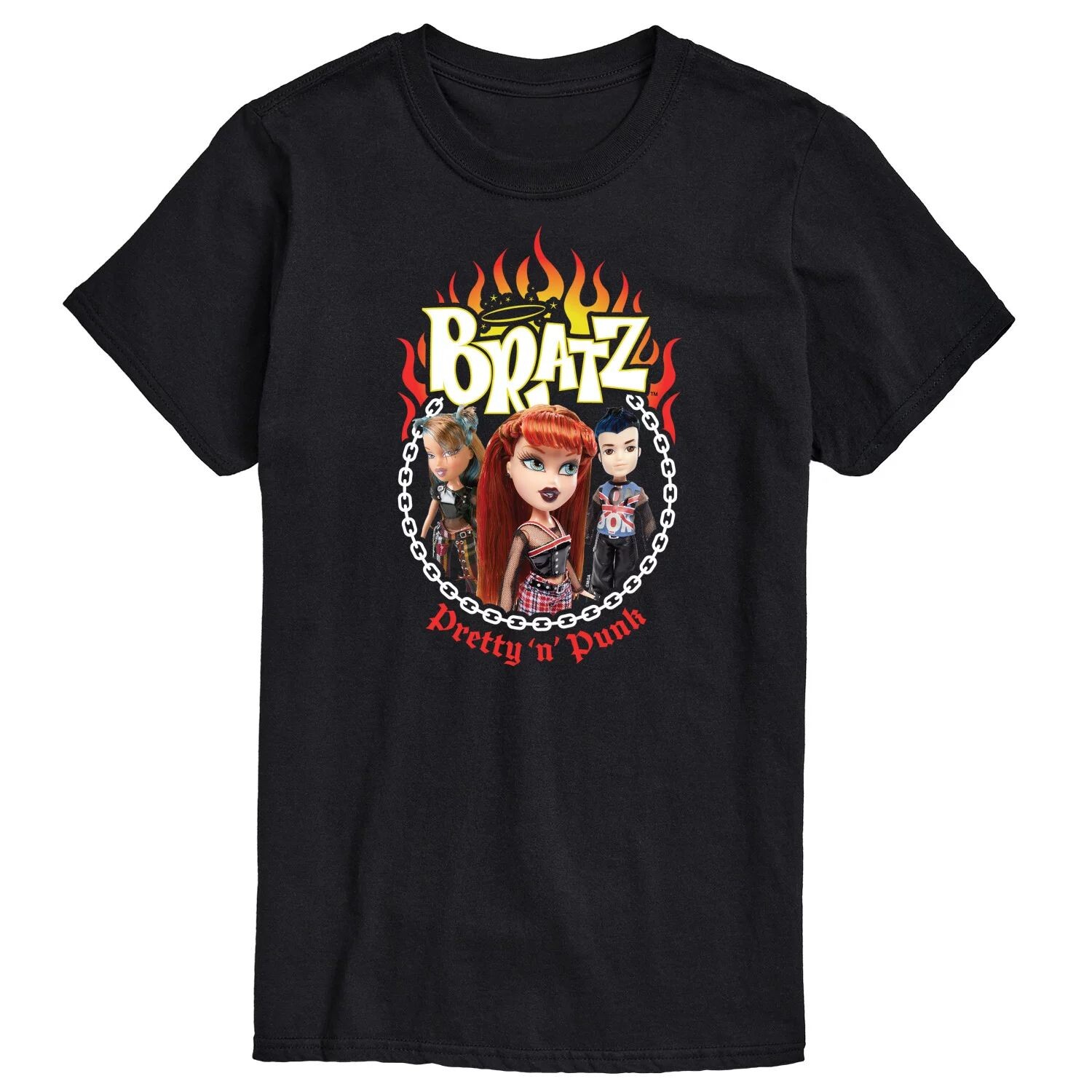 

Футболка Big & Tall Bratz с рисунком в стиле панк License, черный