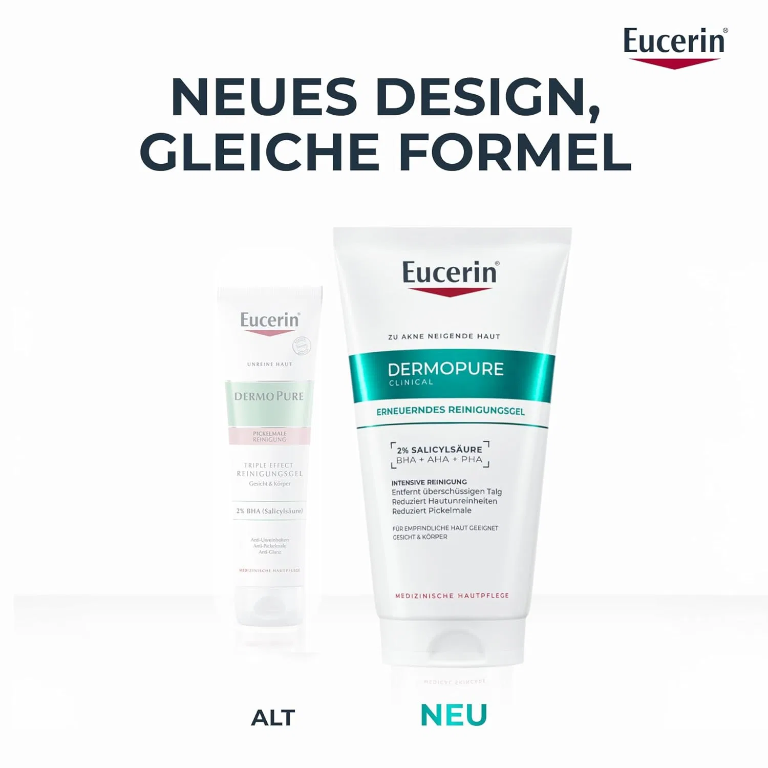 Гель для умывания Eucerin — Очищающий гель для лица «DermoPure Clinical Triple Action» от — фото 2