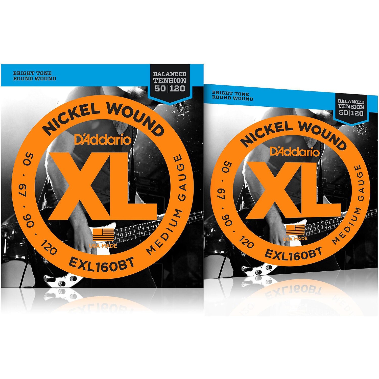 

D'Addario EXL160BT Набор длинных струн для электробаса со сбалансированным натяжением (50–120), 2 шт.