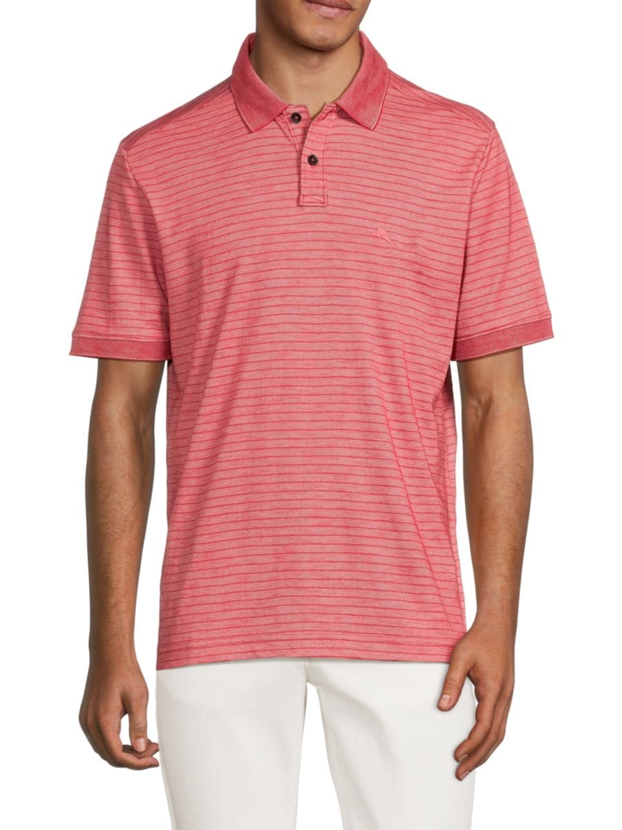 

Полосатое поло побережья Мексиканского залива Tommy Bahama, цвет Pink Havana