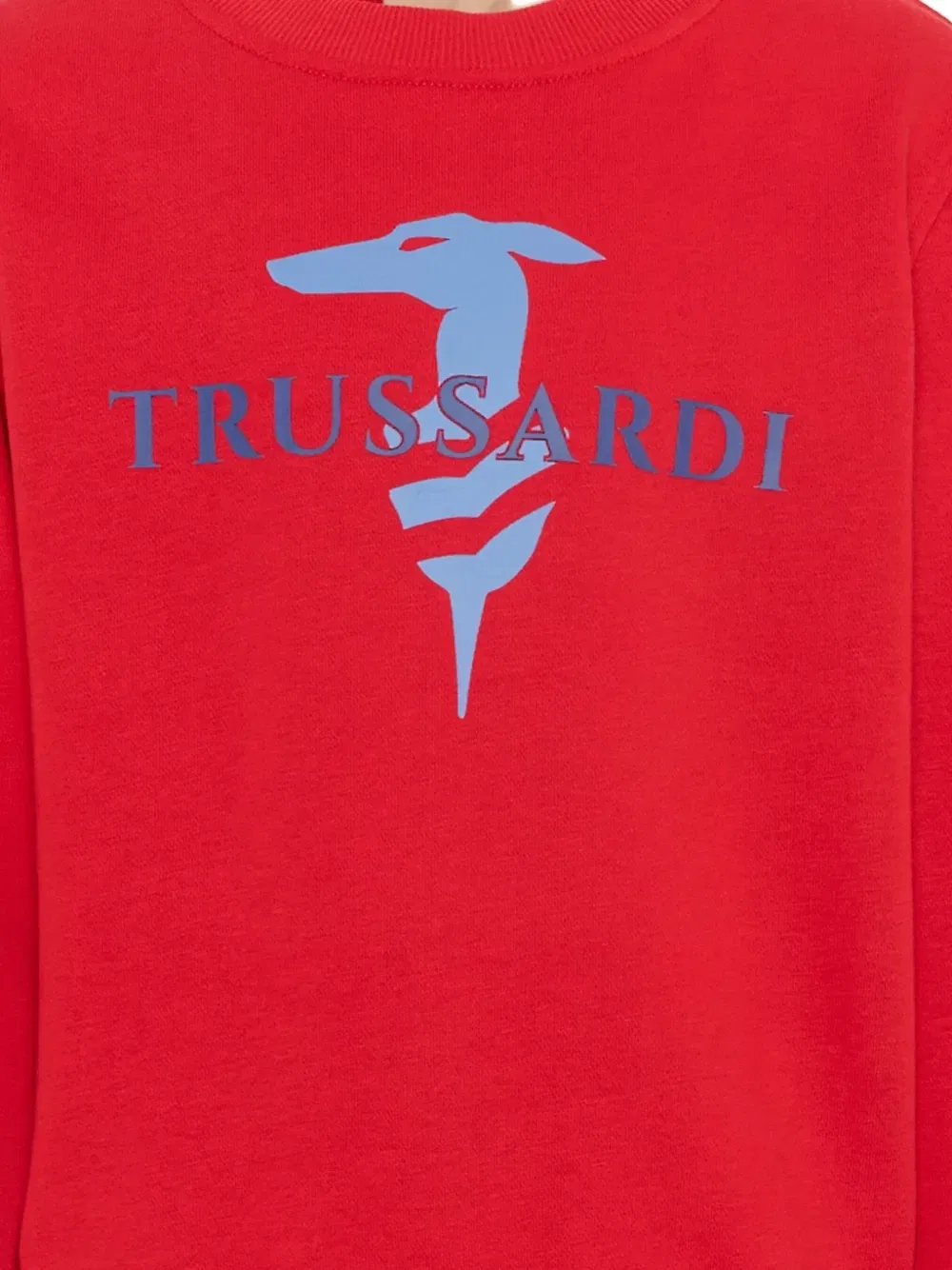 Свитер с логотипом Trussardi Junior, красный — фото 3