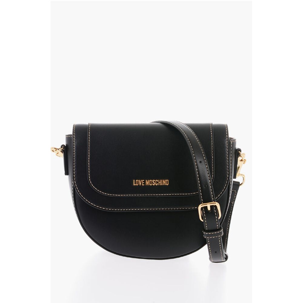 

Сумка-седло LOVE из искусственной кожи со съемным плечевым ремнем Moschino, черный