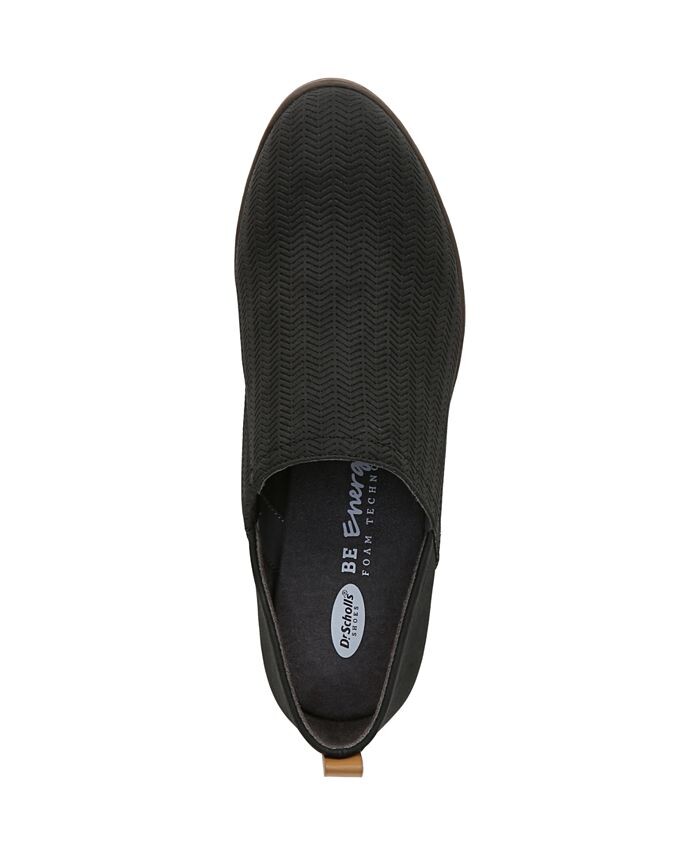 Женские слипоны-линейки Dr. Scholl's, цвет Black Embossed Faux Leather — фото 4