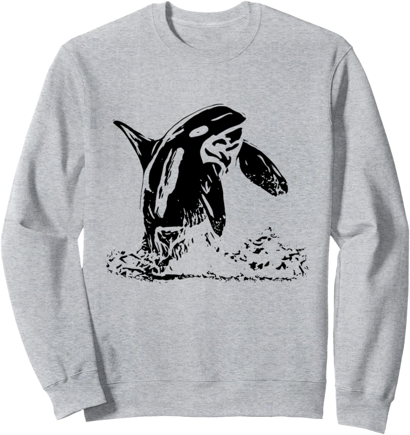 

Толстовка с изображением косатки, красочным рисунком морского млекопитающего, спинного плавника Orca Whale - Marine Mammal Animal Gift For Christmas Or Birthday, серый