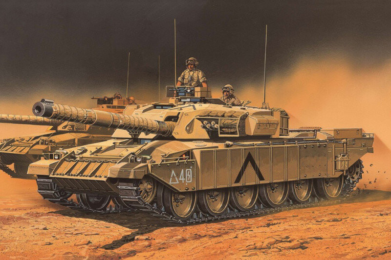 

Пластиковая модель Challenger Mk.3 британской армии в масштабе 1/72. Academy