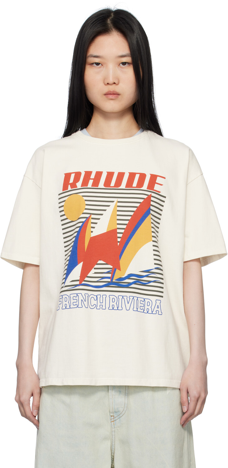 

Футболка с постером Off-White Rhude, Vtg white