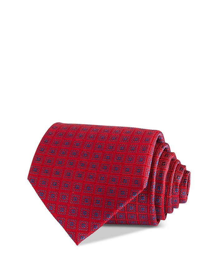 

Классический галстук с геометрическим узором - эксклюзивная модель The Men's Store at Bloomingdale's, красный