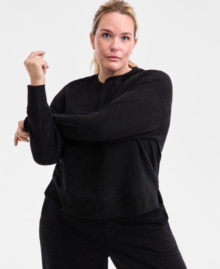 

Флисовая толстовка с круглым вырезом больших размеров ID Ideology, Nep Deep Black