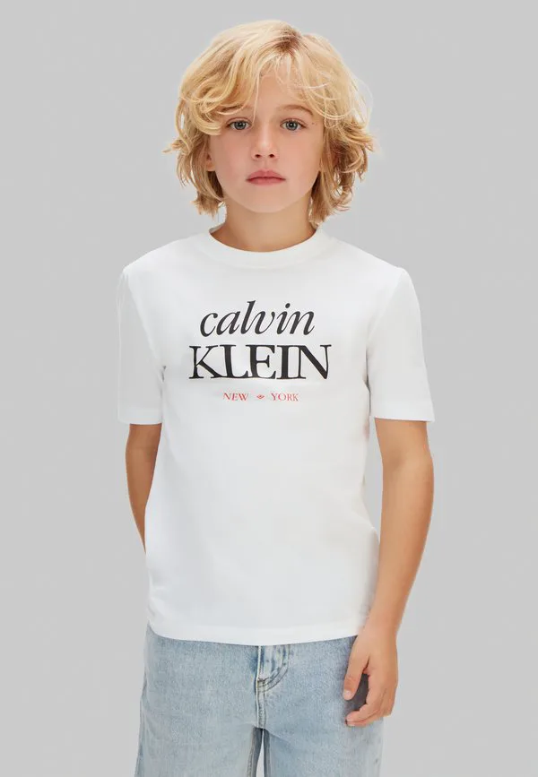 Футболка унисекс с логотипом ss Calvin Klein Jeans, White