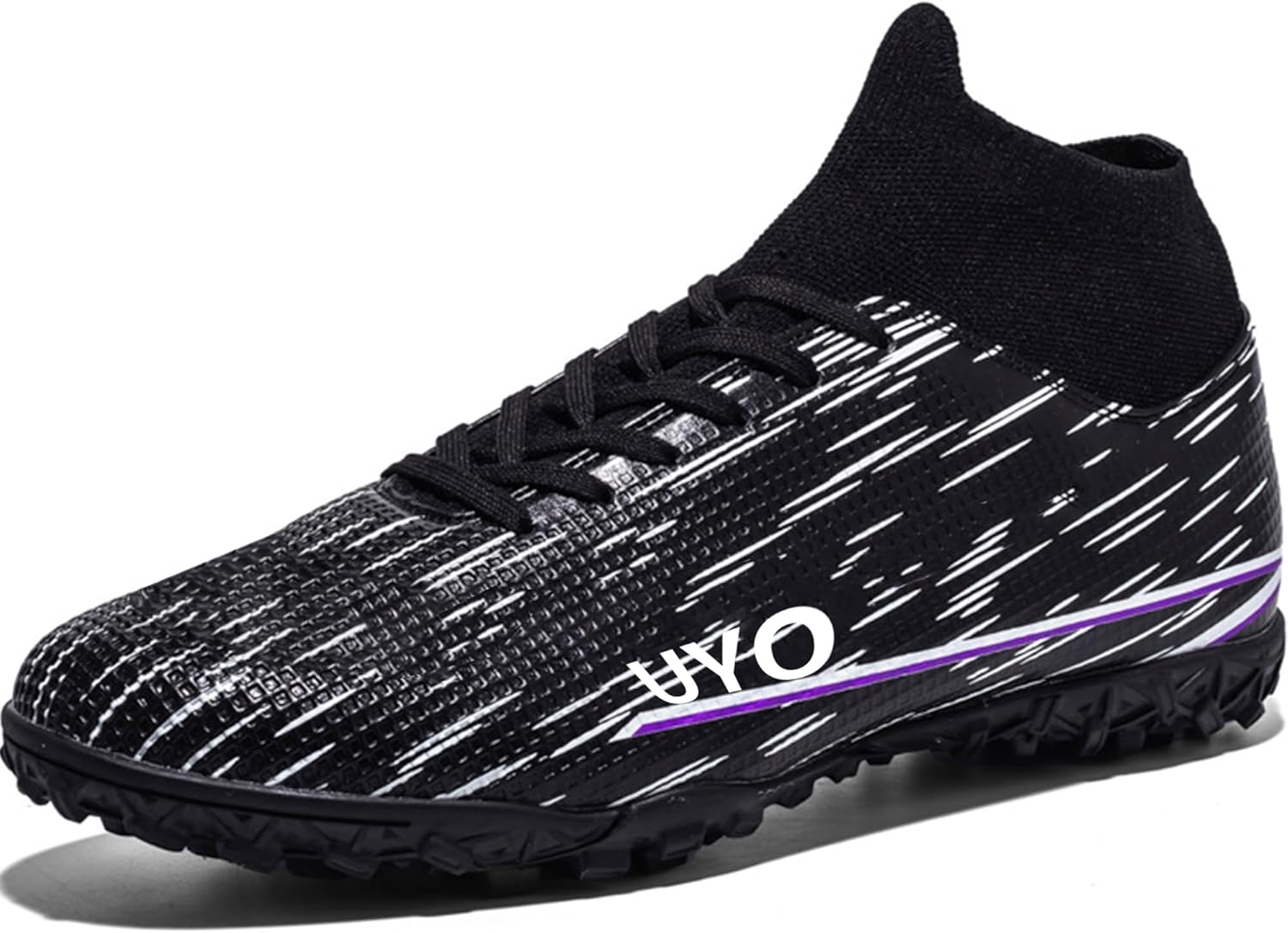 

Футбольные бутсы NISOCY для мужчин, высокие кроссовки для футбола, для улицы и зала, легкие тренировочные бутсы TF AG, черный