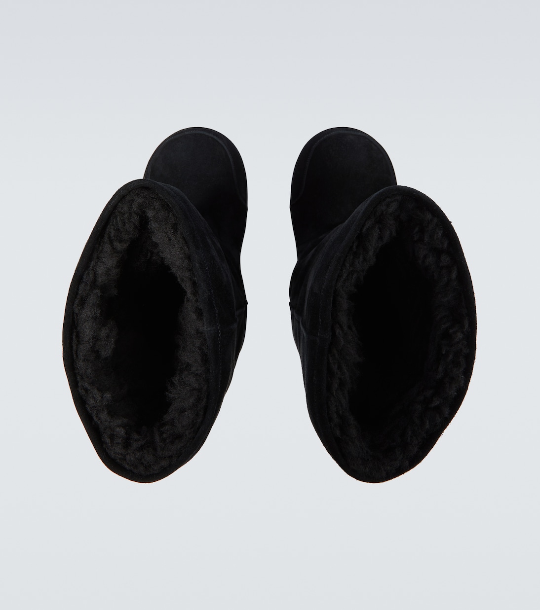 Аляскинские меховые сапоги High из замши Balenciaga, черный — фото 4