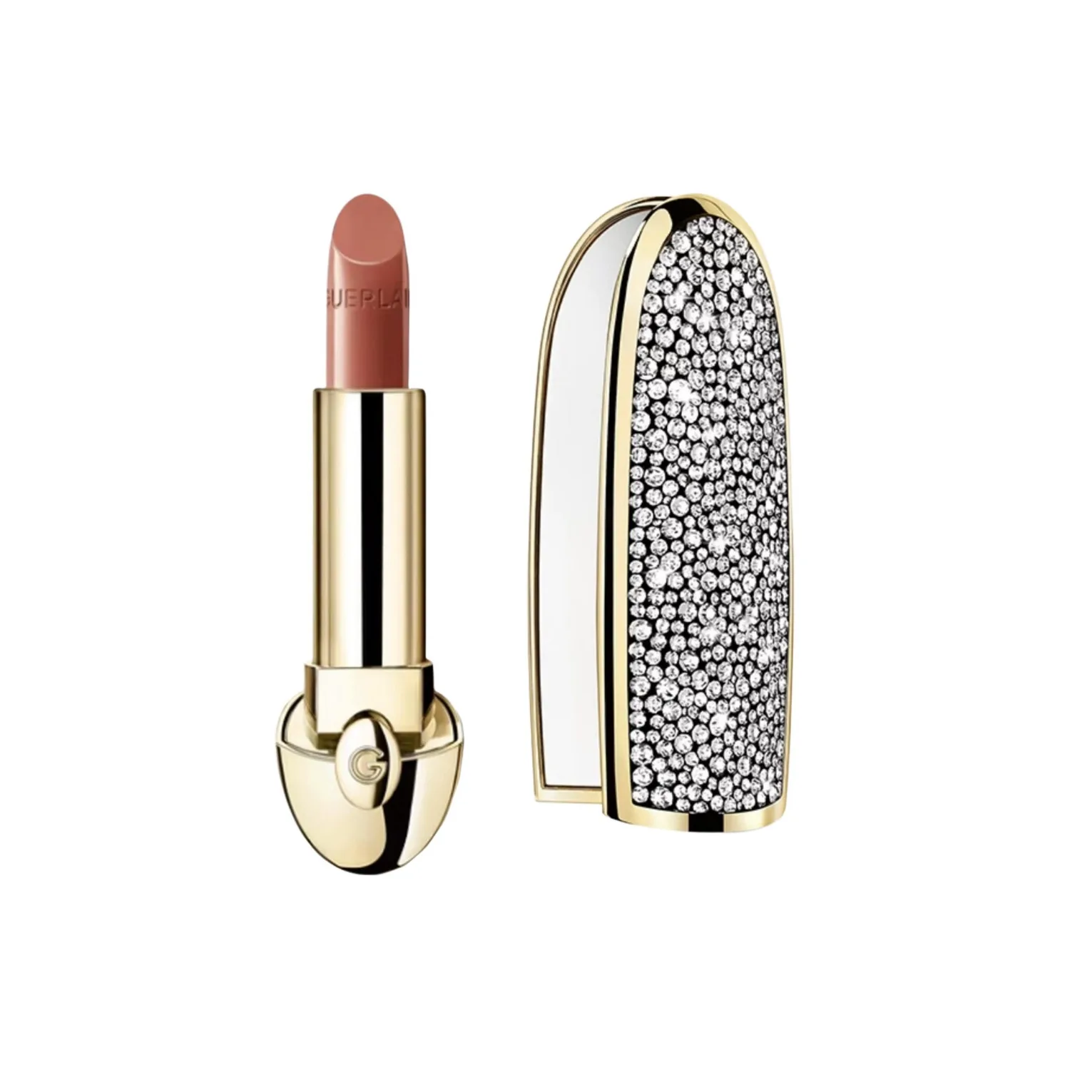 GUERLAIN Помада Queen's Crown с алмазом и драгоценным камнем, шелковисто-кремовая, легкая, стойкая, атласная, #08 Bare-Hand Feel Milk Tea-Satin
