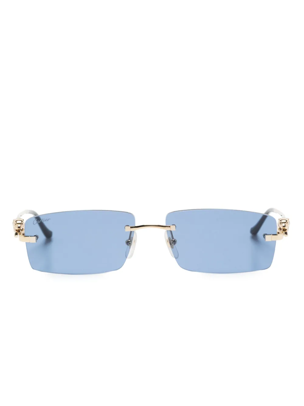 

Очки в прямоугольной оправе Cartier Eyewear, золотой