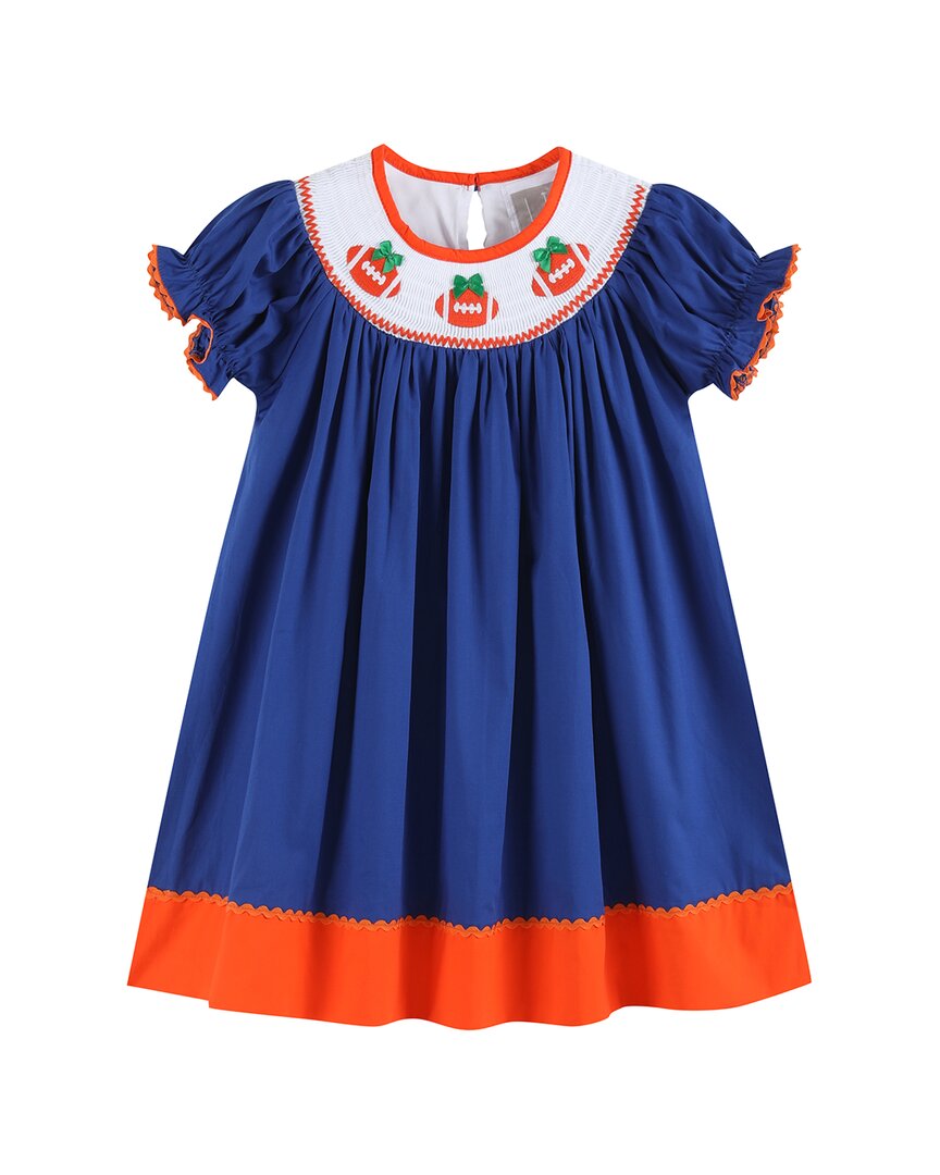 

Платье Lil Cactus Football Smocked Bishop, синий