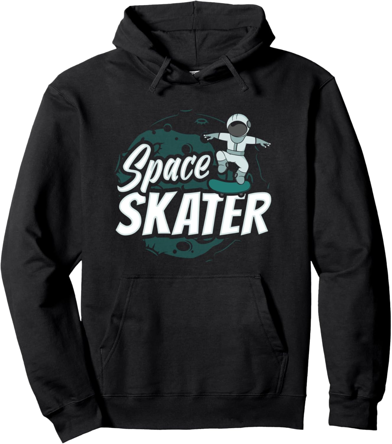 

Худи с рисунком космонавта для скейтеров Skating Astronaut Design, черный