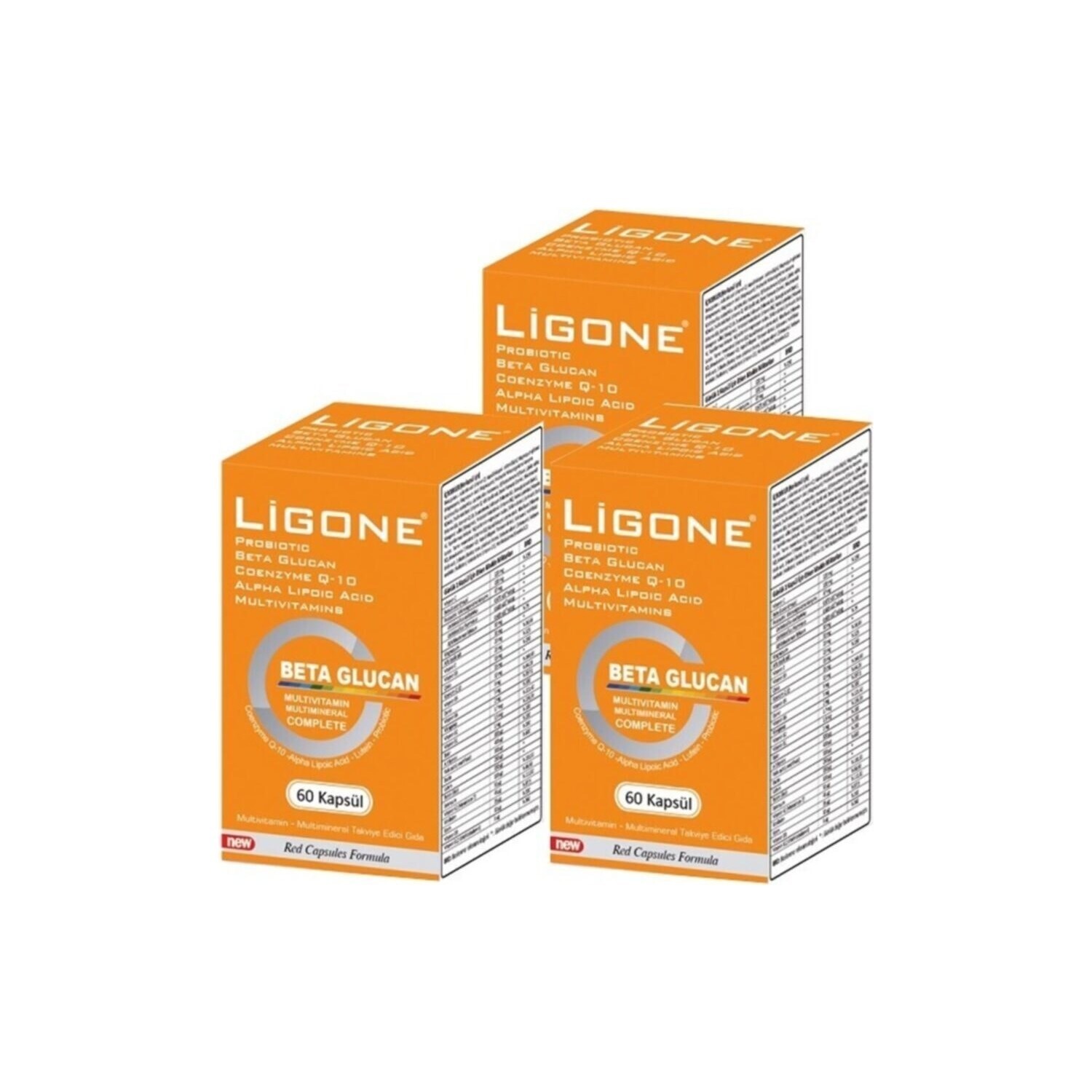 

Бета-глюкан Ligone, 3 упаковки по 60 капсул