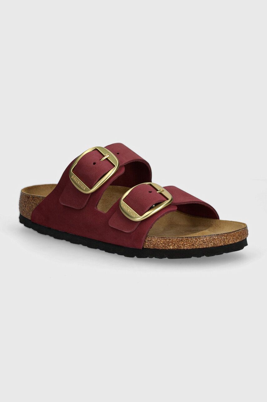 

Вьетнамки Birkenstock Arizona из нубука с большой пряжкой, розовый