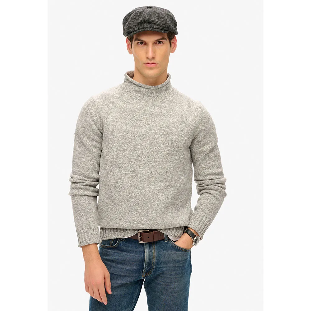

Свитер Superdry 90S high neck, серый