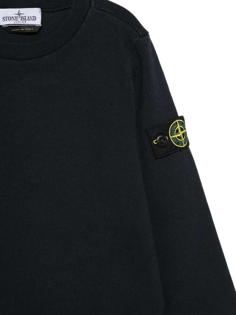 Толстовка с логотипом Stone Island Junior, синий — фото 3