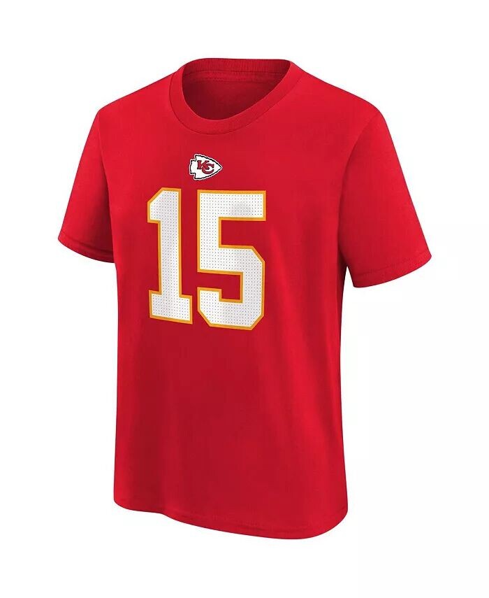 Футболка с именем и номером игрока Big Boys Patrick Mahomes Red Kansas City Chiefs Nike — фото 2