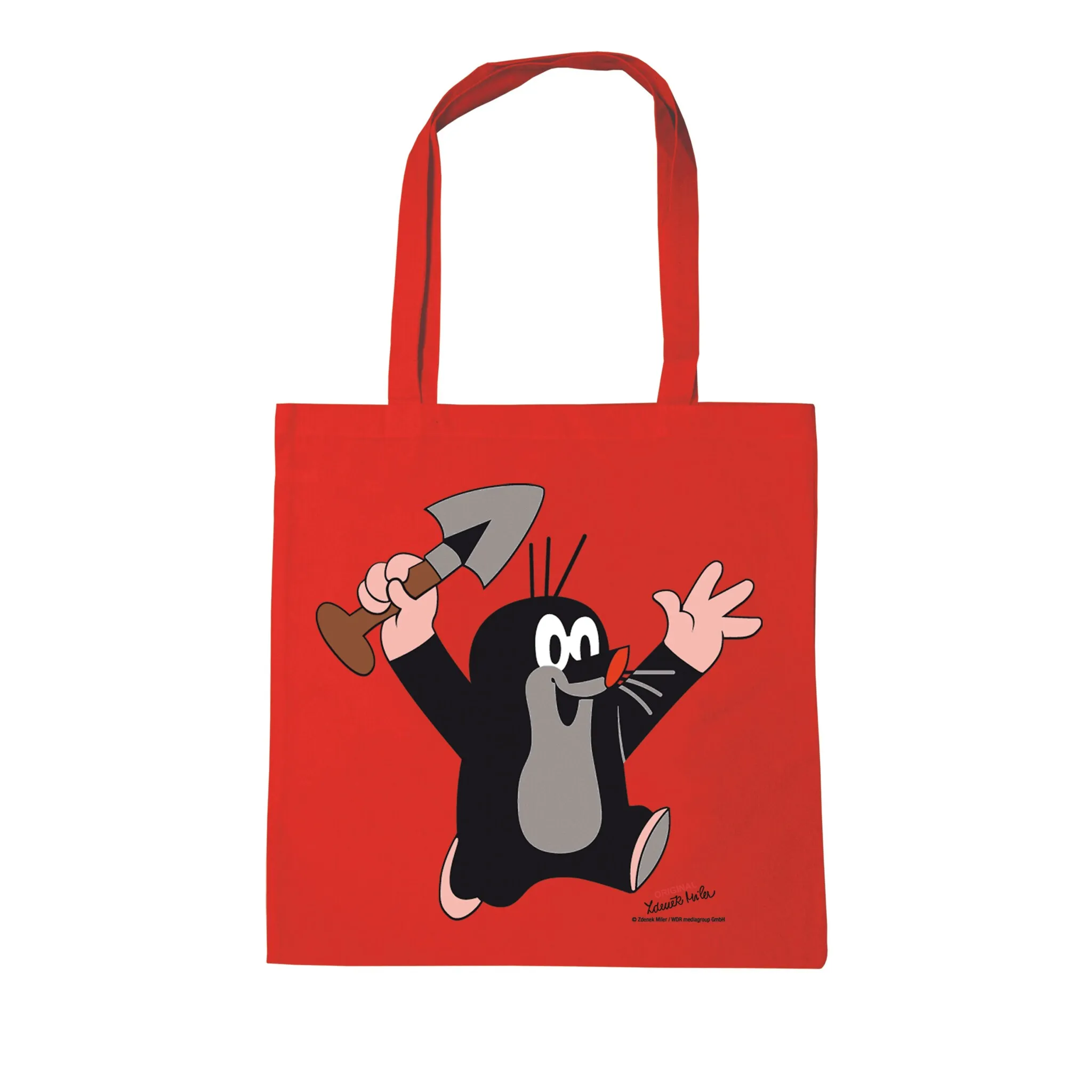 

Сумка с ручкой LOGOSHIRT "Хлопковая сумка The Little Mole" с классным принтом, красный