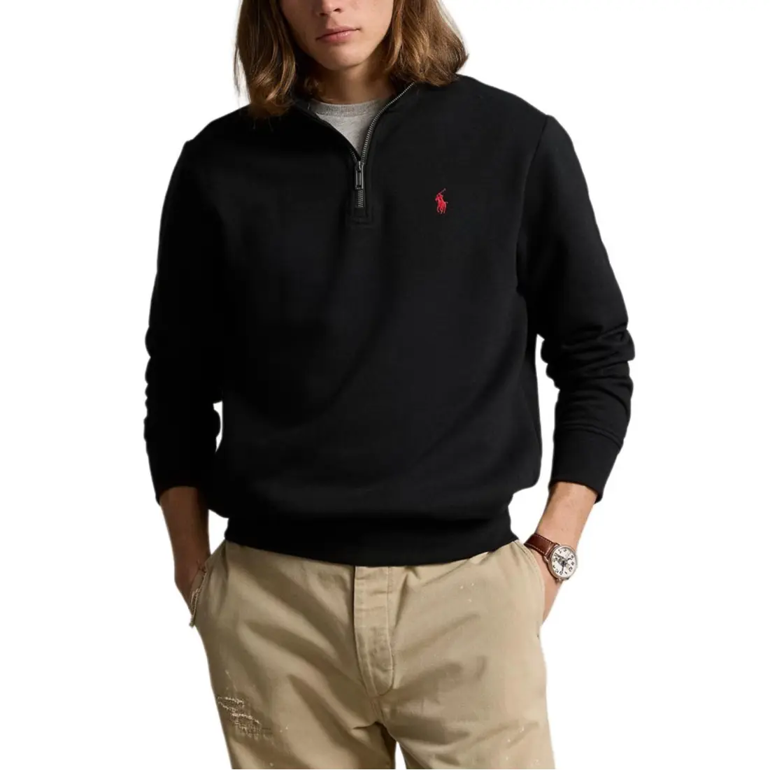Polo Ralph Lauren Футболка худи мужская черная FW24 — фото 4