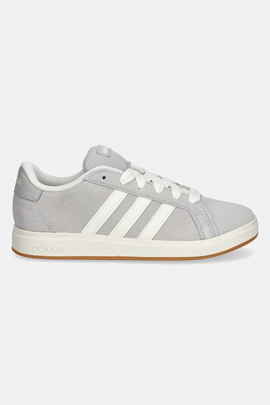 Детские замшевые кроссовки Grand Court 00s Adidas, серый — фото 2